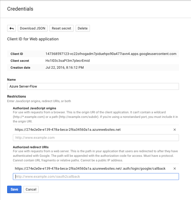 Google Create Client ID